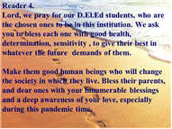 prayer service-Farewell