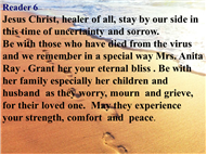 prayer service-Farewell