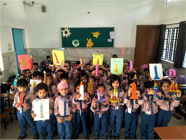 CANDLE DECORATION COMPETITION FOR CLASS L.K.G