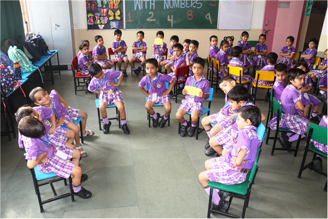 CHAIR ZUMBA WITH NUMBERS ACTIVITY  OF CLASS L.K.G.