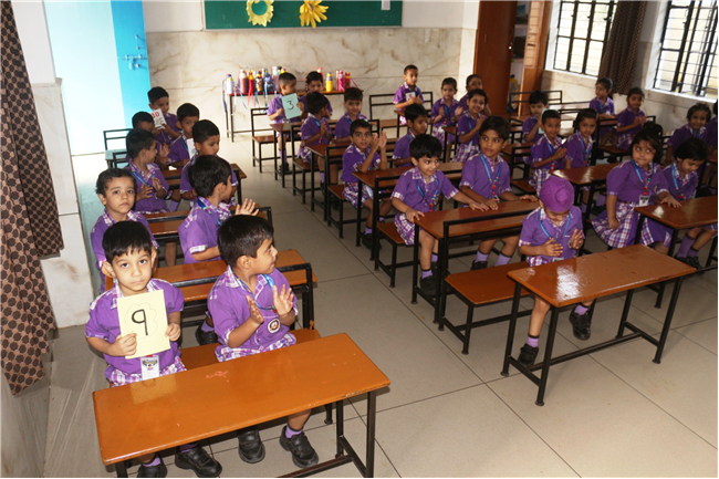 CHAIR ZUMBA WITH NUMBERS ACTIVITY  OF CLASS L.K.G.