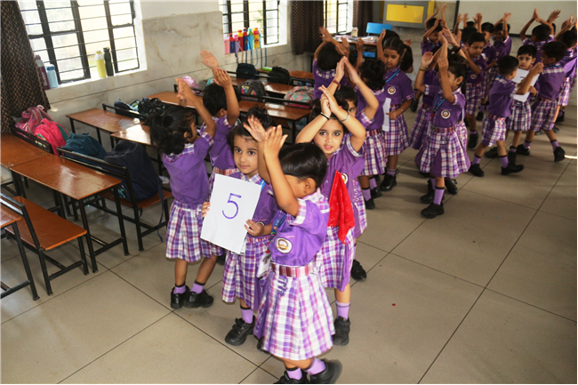 CHAIR ZUMBA WITH NUMBERS ACTIVITY  OF CLASS L.K.G.