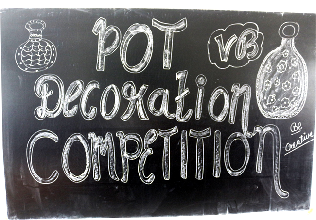 POT DECORATION COMPETITION OF CLASS V