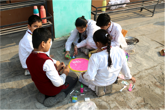 RANGOLI MAKING COMPETITION OF CLASS IV