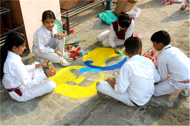 RANGOLI MAKING COMPETITION OF CLASS IV