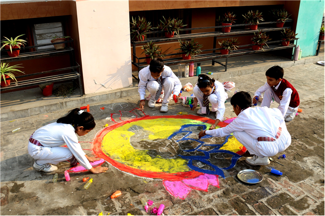 RANGOLI MAKING COMPETITION OF CLASS IV