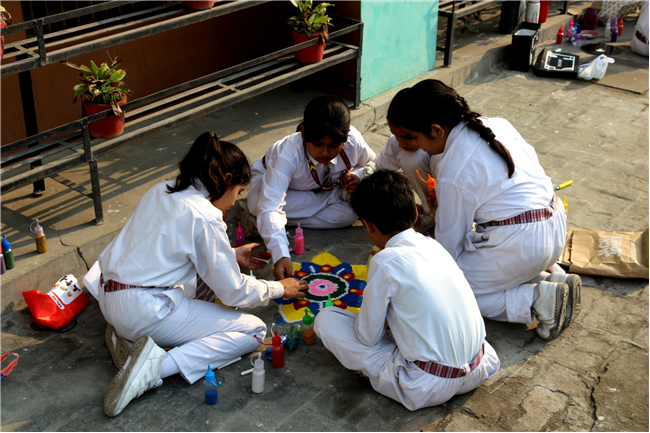 RANGOLI MAKING COMPETITION OF CLASS IV