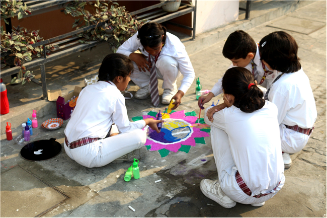 RANGOLI MAKING COMPETITION OF CLASS IV