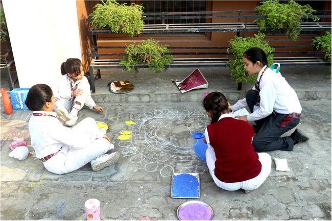 RANGOLI MAKING COMPETITION OF CLASS IV