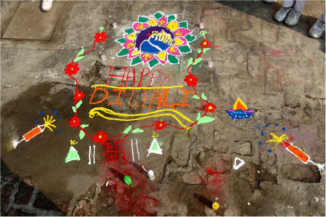 RANGOLI MAKING COMPETITION OF CLASS IV