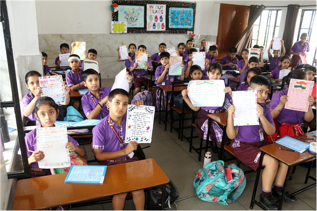NATIONAL ANTHEM WRITING ACTIVITY OF CLASS IV
