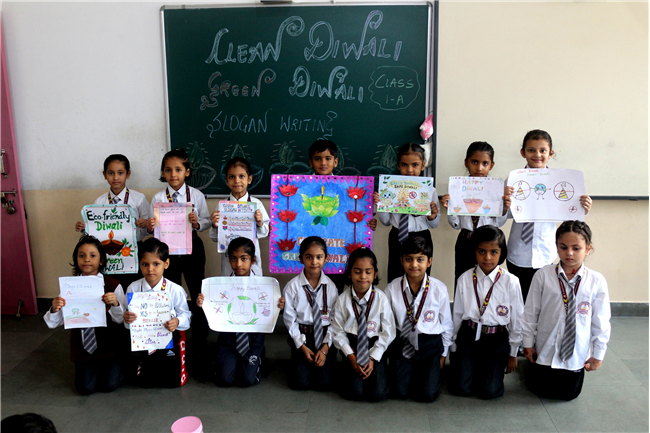 GREEN DIWALI SLOGAN ACTIVITY OF CLASS I