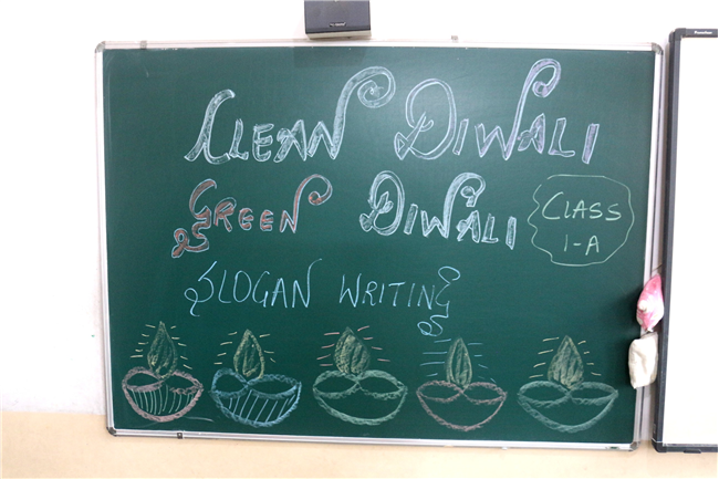 GREEN DIWALI SLOGAN ACTIVITY OF CLASS I