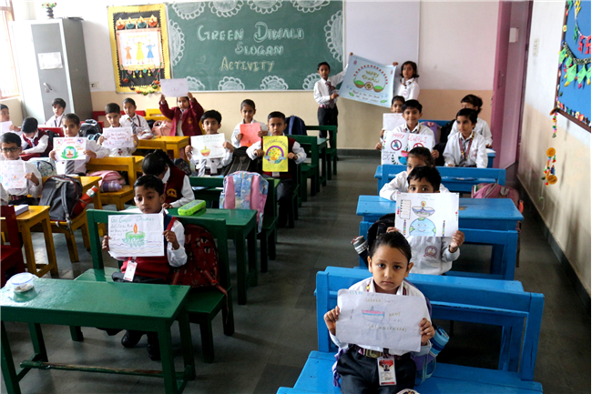 GREEN DIWALI SLOGAN ACTIVITY OF CLASS I