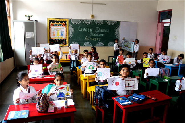 GREEN DIWALI SLOGAN ACTIVITY OF CLASS I