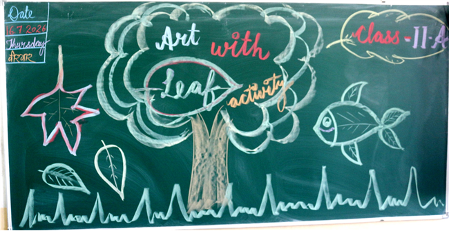 ART WITH LEAF ACTIVITY OF CLASS II
