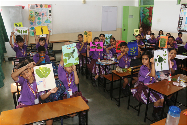 ART WITH LEAF ACTIVITY OF CLASS II