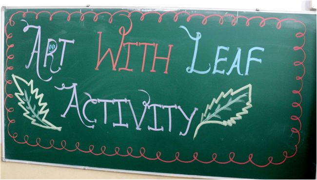 ART WITH LEAF ACTIVITY OF CLASS II