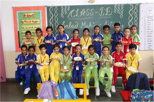 TRI-COLOUR SALAD MAKING ACTIVITY OF CLASS-I