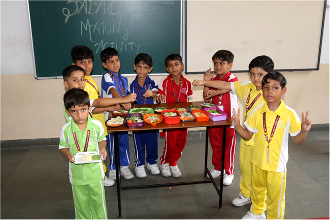 TRI-COLOUR SALAD MAKING ACTIVITY OF CLASS-I