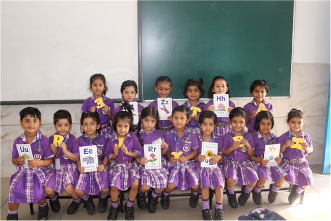 FUN WITH LETTERS ACTIVITY OF CLASS LKG