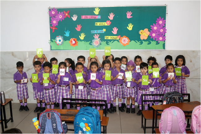 FUN WITH LETTERS ACTIVITY OF CLASS LKG