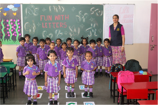 FUN WITH LETTERS ACTIVITY OF CLASS LKG