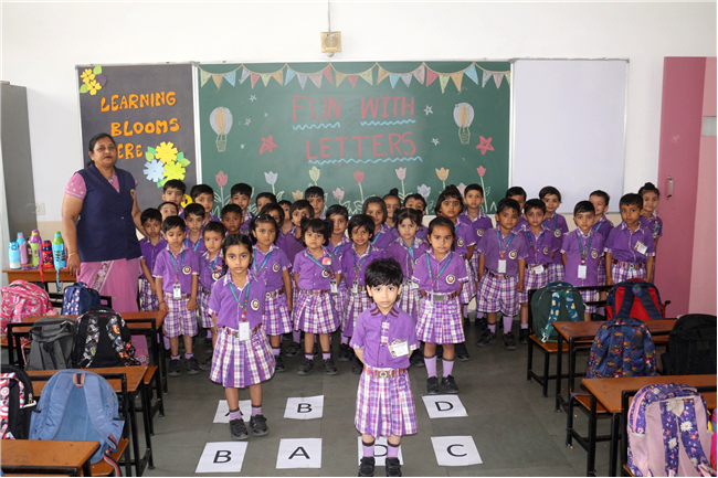 FUN WITH LETTERS ACTIVITY OF CLASS LKG