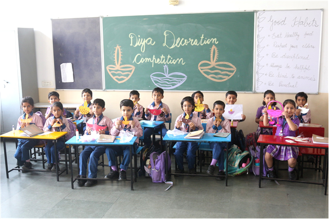 DIYA DECORATION COMPETITION OF CLASS UKG