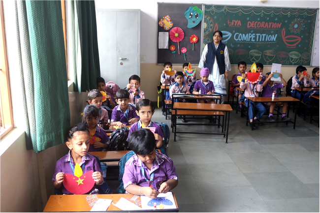 DIYA DECORATION COMPETITION OF CLASS UKG