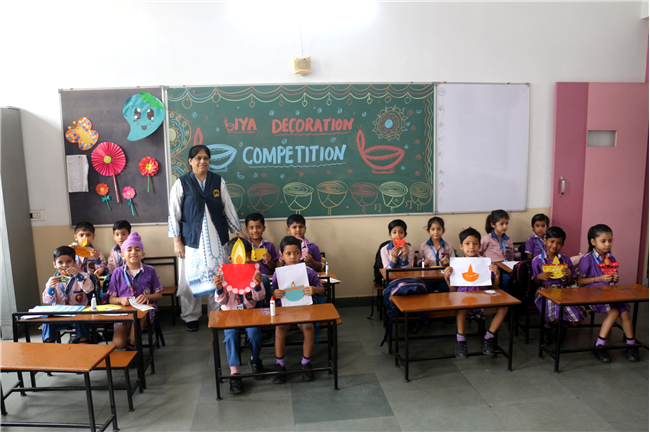 DIYA DECORATION COMPETITION OF CLASS UKG