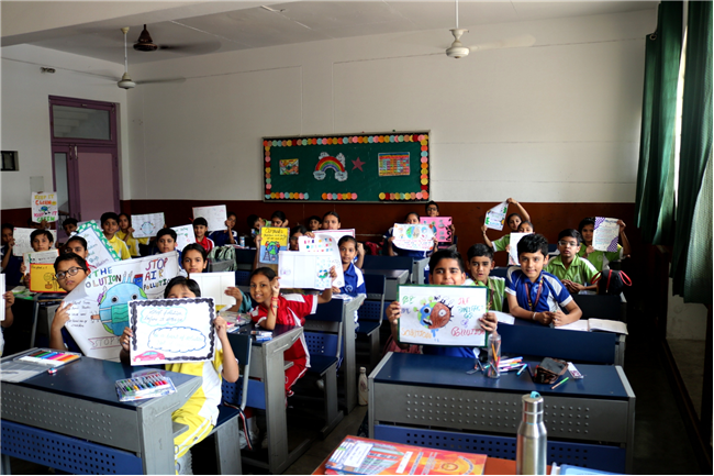 SLOGAN WRITING ACTIVITY OF CLASS III, IV, V