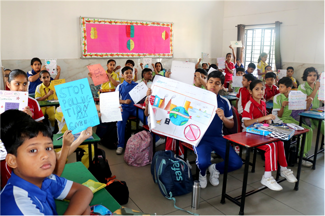 SLOGAN WRITING ACTIVITY OF CLASS III, IV, V