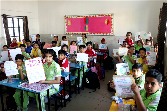 SLOGAN WRITING ACTIVITY OF CLASS III, IV, V