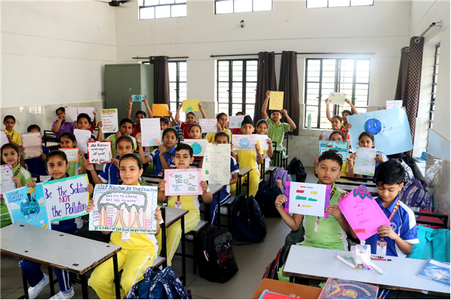 SLOGAN WRITING ACTIVITY OF CLASS III, IV, V