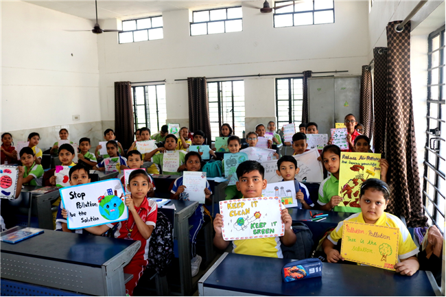 SLOGAN WRITING ACTIVITY OF CLASS III, IV, V