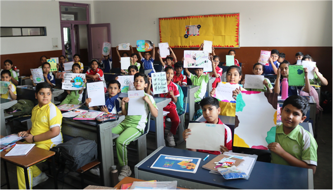 SLOGAN WRITING ACTIVITY OF CLASS III, IV, V