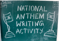 NATIONAL ANTHEM WRITING ACTIVITY OF CLASS IV
