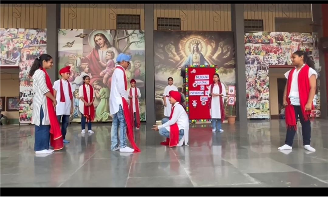 Nukkad Natak on Drug Prevention at Our Lady of Fatima Convent School, Assarpur