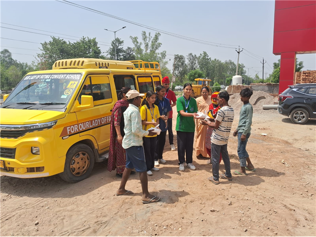 Wheat Flour Distribution by Students – Our Lady of Fatima Convent School, Assarpur
