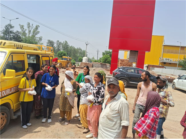 Wheat Flour Distribution by Students – Our Lady of Fatima Convent School, Assarpur