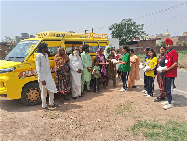 Wheat Flour Distribution by Students – Our Lady of Fatima Convent School, Assarpur