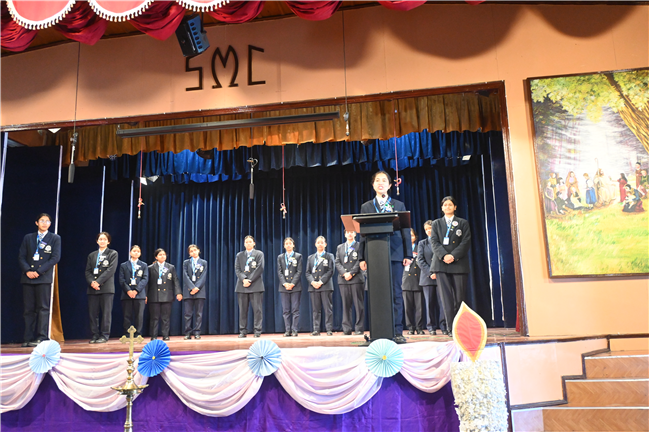 Thanksgiving Assembly by Class 12 and Invitation for Farewell by Class 11