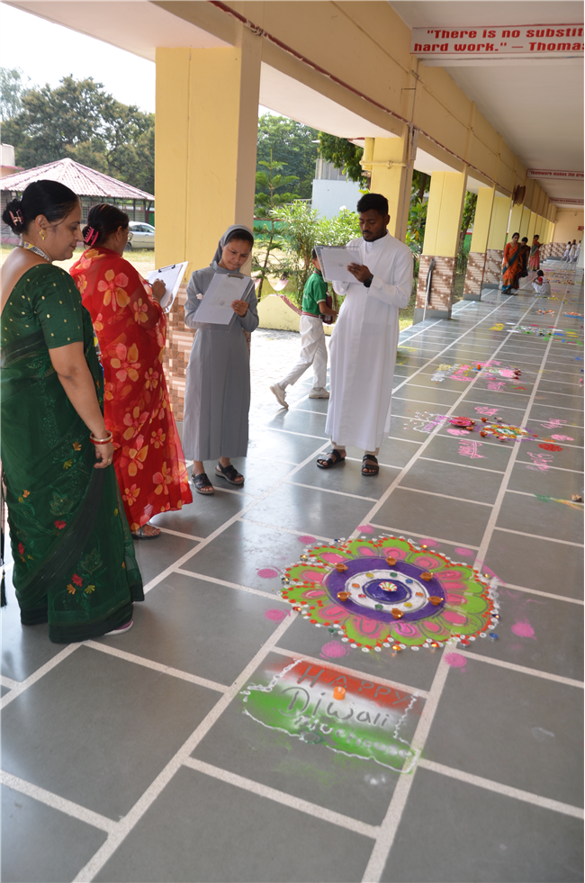 Diya Making and Rangoli Decoration Activity on Deepawali