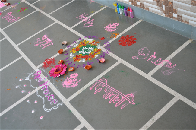 Diya Making and Rangoli Decoration Activity on Deepawali