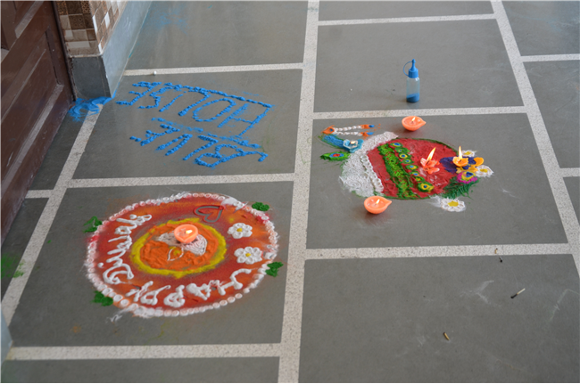 Diya Making and Rangoli Decoration Activity on Deepawali