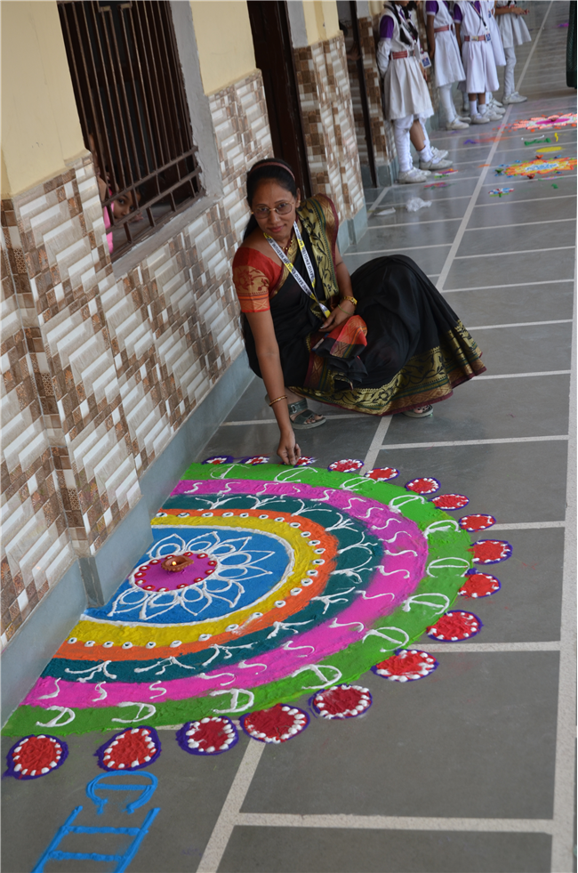 Diya Making and Rangoli Decoration Activity on Deepawali