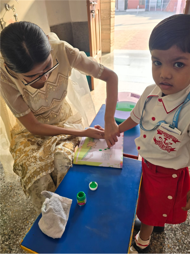 THUMB IMPRESSION ACTIVITY  FOR CLASS NURSERY