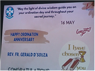 Ordination anniversary celebration