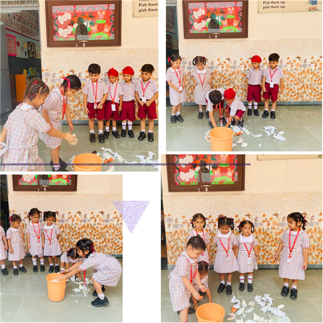 Activities related to Gandhi Jayanti and Dussehra.